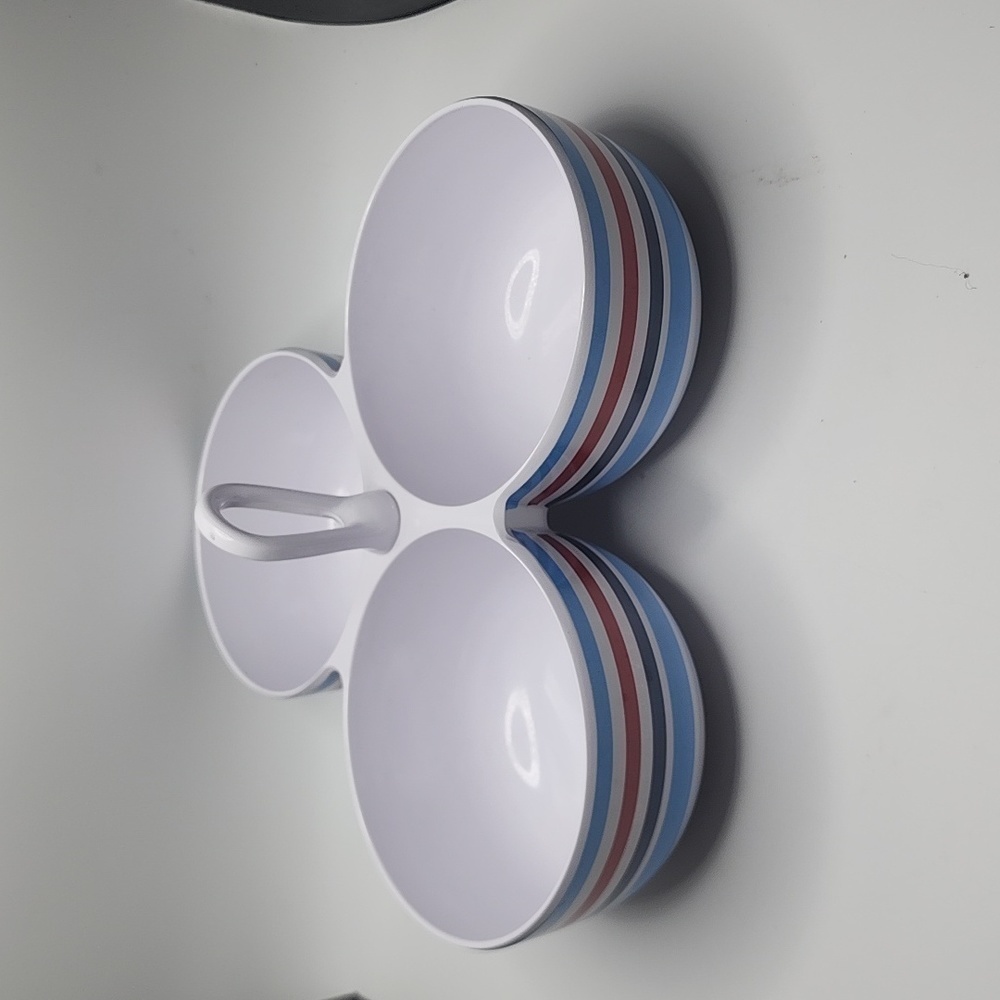 Condiment Server Melamine Red White and Blue Patriotic 4th of July Entertaining